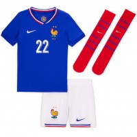 Camisa de time de futebol França Theo Hernandez #22 Replicas 1º Equipamento Infantil Europeu 2024 Manga Curta (+ Calças curtas)